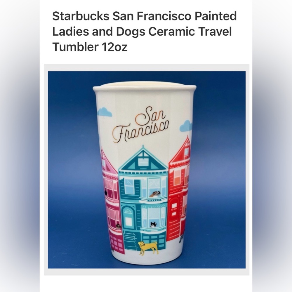 Starbucks 2021 Painted Ladies San Francisco Skyline 12oz Ceramic